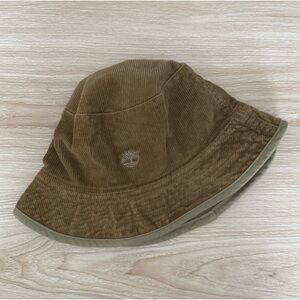 Timberland Logo Corduroy Bucket Hat Grunge‎ Fisherman Brown Outdoor Utility